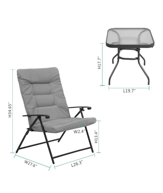 (Rent) Folding Chair and Small Table